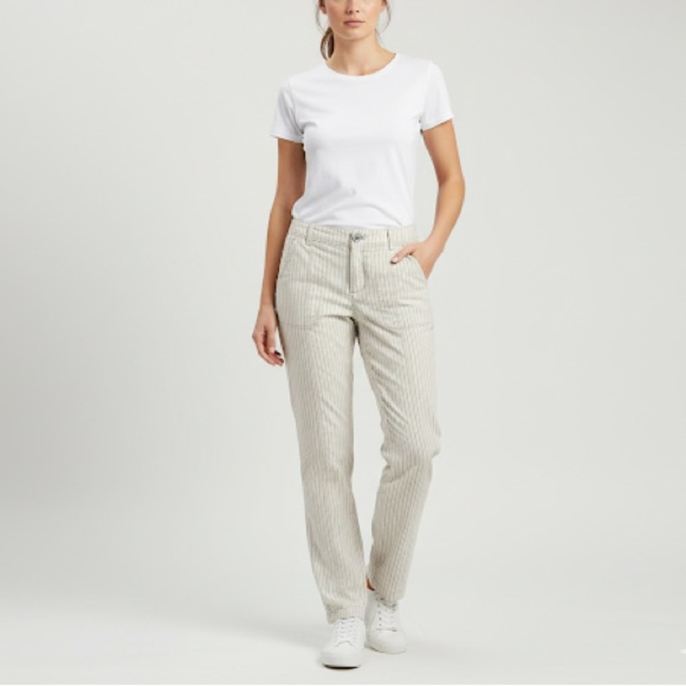 Hei Hei Anthropologie Pinstripe Pants Women’s 29 Beige Lightweight